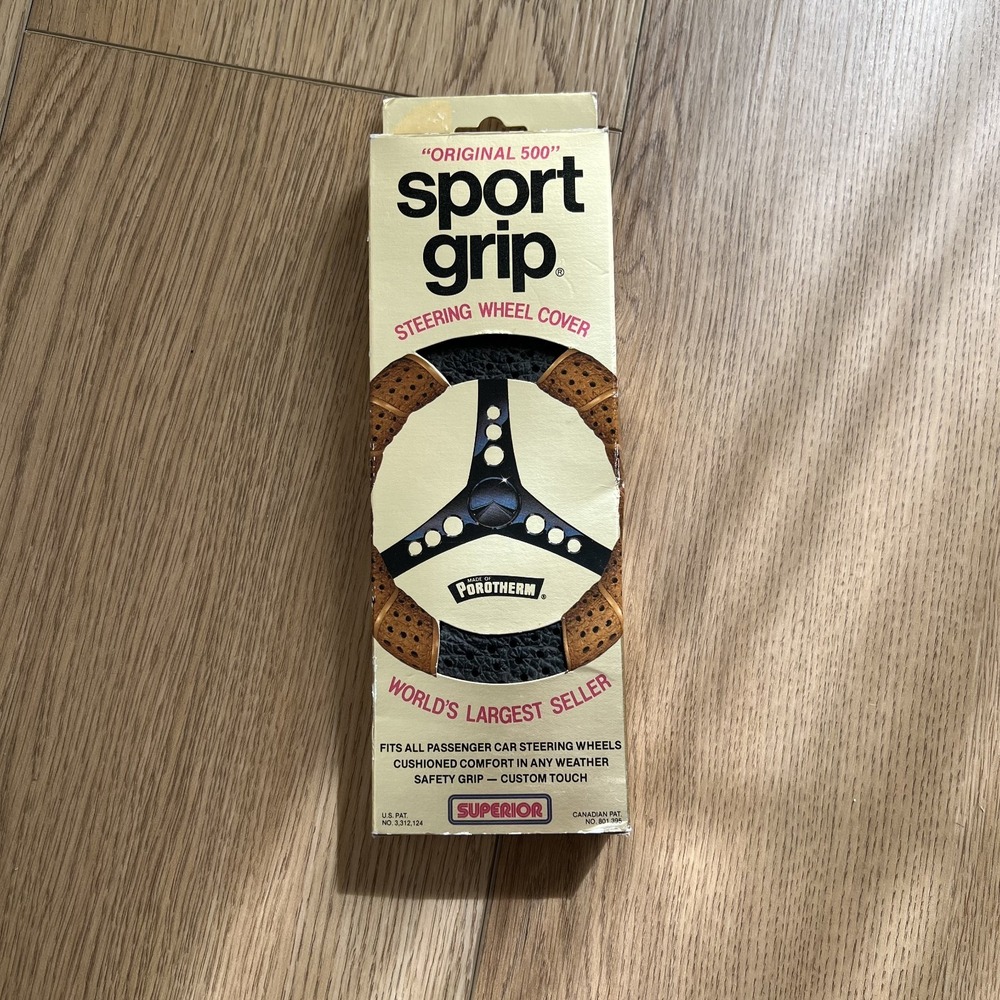 Superior Porotherm "Original 500" Sport Grip Steering Wheel Cover 58-0450B Black